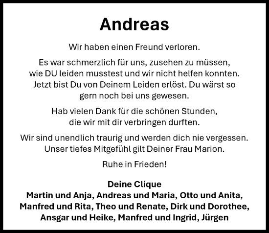 Anzeige von Andreas Blömer von OM-Medien