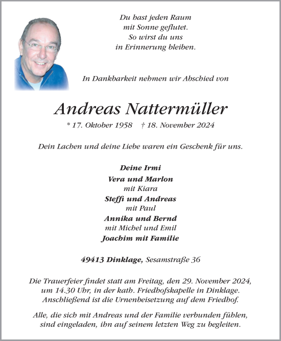 Anzeige von Andreas Nattermüller von OM-Medien