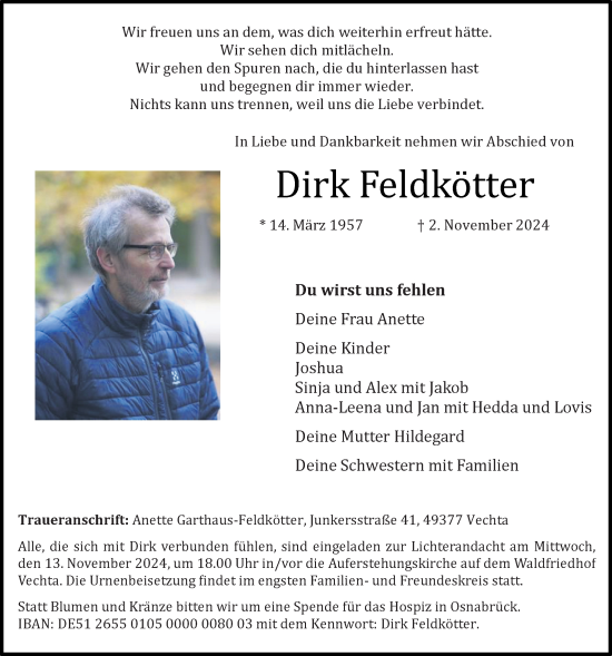 Anzeige von Dirk Feldkötter von OM-Medien