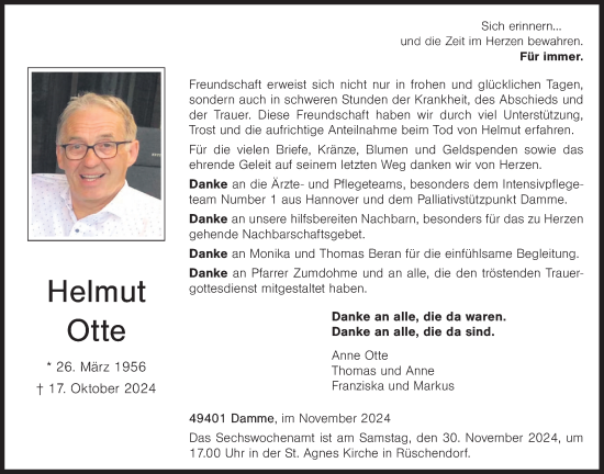 Anzeige von Helmut Otte von OM-Medien