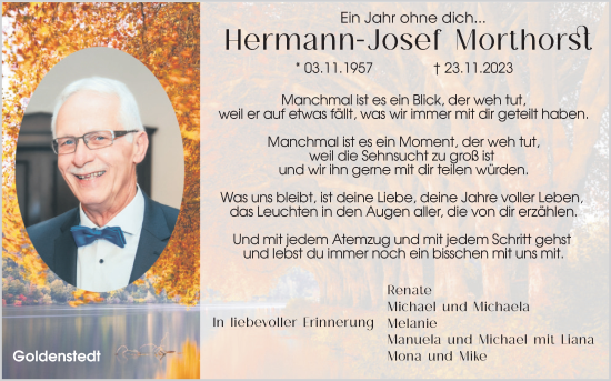 Anzeige von Hermann-Josef Morthorst von OM-Medien