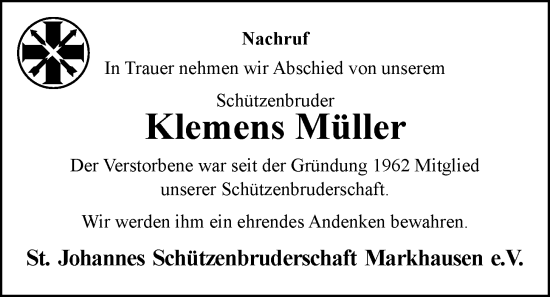 Anzeige von Klemens Müller von OM-Medien