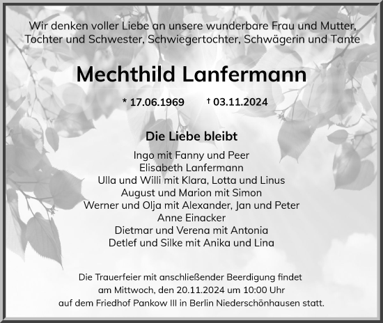 Anzeige von Mechthild Lanfermann von OM-Medien