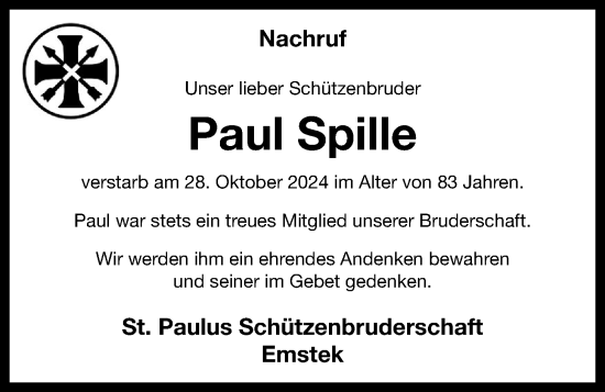 Anzeige von Paul Spille von OM-Medien