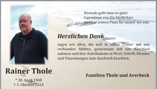 Anzeige von Rainer Thole von OM-Medien