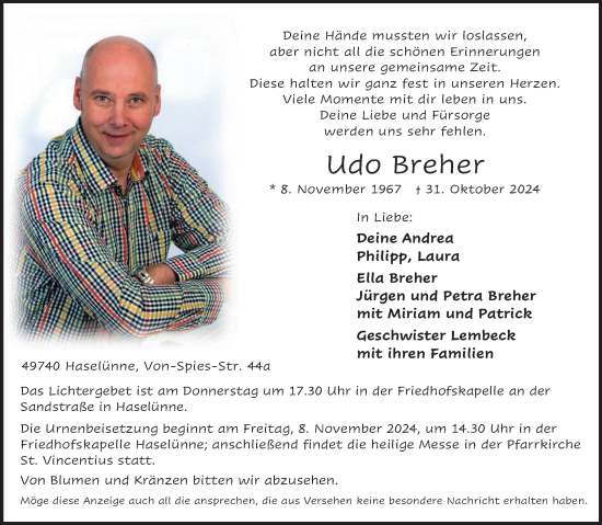 Anzeige von Udo Breher von OM-Medien