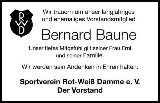 Anzeige von Bernard Baune von OM-Medien