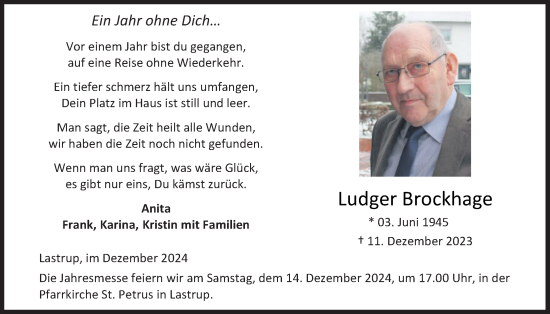 Anzeige von Ludger Brockhage von OM-Medien