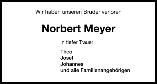 Anzeige von Norbert Meyer von OM-Medien