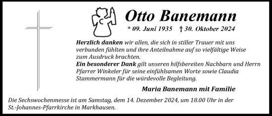 Anzeige von Otto Banemann von OM-Medien