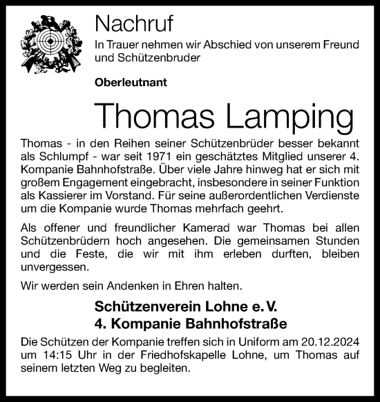 Anzeige von Thomas Lamping von OM-Medien