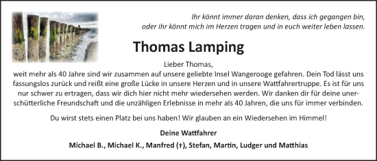 Anzeige von Thomas Lamping von OM-Medien