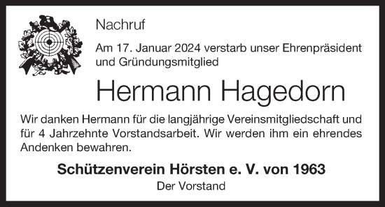 Anzeige von Hermann Hagedorn von OM-Medien