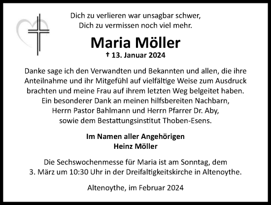 Anzeige von Maria Möller von OM-Medien