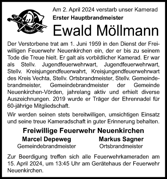 Anzeige von Ewald Möllmann von OM-Medien