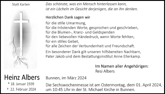 Anzeige von Heinz Albers von OM-Medien