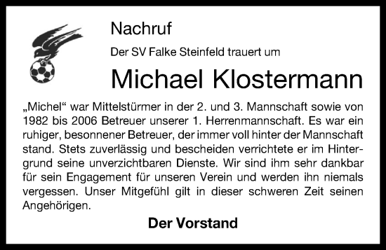 Anzeige von Michael Klostermann von OM-Medien