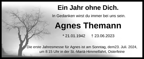 Anzeige von Agnes Themann von OM-Medien