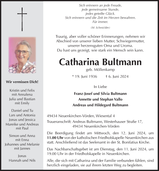 Anzeige von Catharina Bultmann von OM-Medien