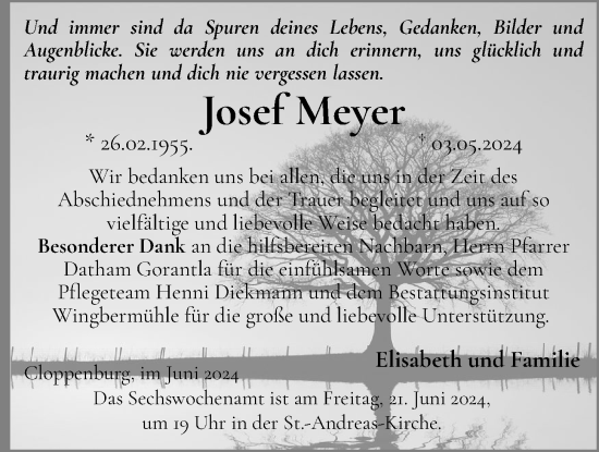 Anzeige von Josef Meyer von OM-Medien