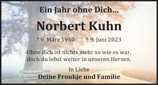 Anzeige von Norbert Kuhn von OM-Medien