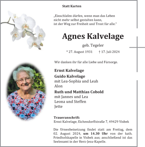 Anzeige von Agnes Kalvelage von OM-Medien