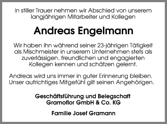 Anzeige von Andreas Engelmann von OM-Medien