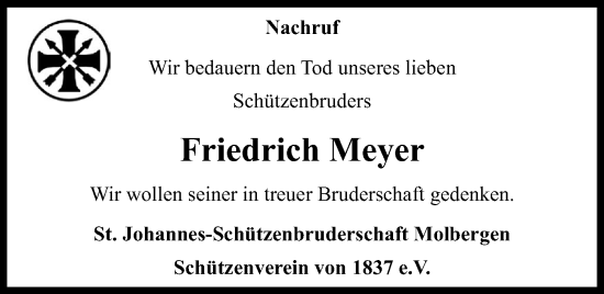 Anzeige von Friedrich Meyer von OM-Medien