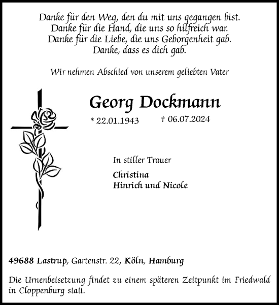 Anzeige von Georg Dockmann von OM-Medien