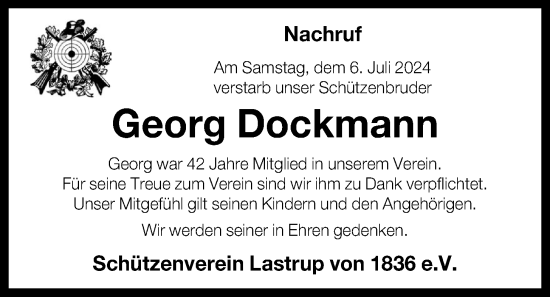 Anzeige von Georg Dockmann von OM-Medien