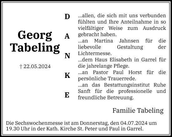 Anzeige von Georg Tabeling von OM-Medien