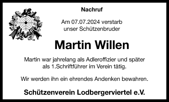 Anzeige von Martin Willen von OM-Medien