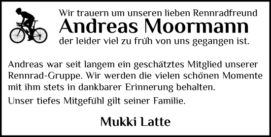 Anzeige von Andreas Moormann von OM-Medien