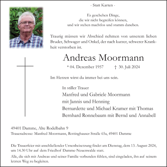 Anzeige von Andreas Moormann von OM-Medien