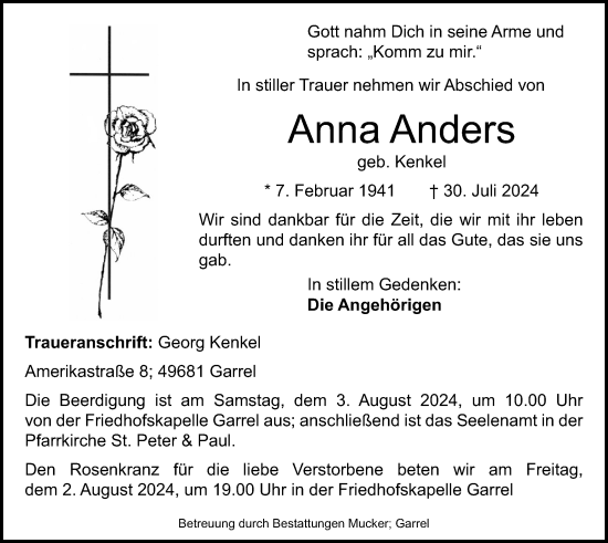 Anzeige von Anna Anders von OM-Medien