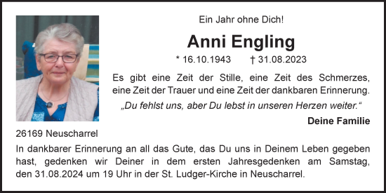 Anzeige von Anni Engling von OM-Medien