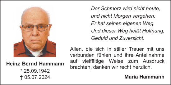 Anzeige von Heinz Bernd Hammann von OM-Medien