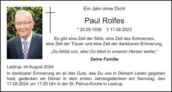 Anzeige von Paul Rolfes von OM-Medien