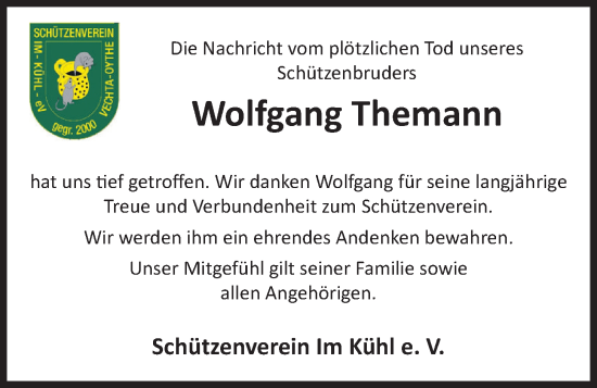 Anzeige von Wolfgang Themann von OM-Medien