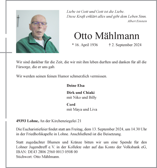 Anzeige von Otto Mählmann von OM-Medien