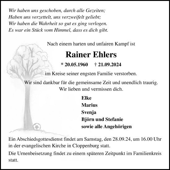 Anzeige von Rainer Ehlers von OM-Medien