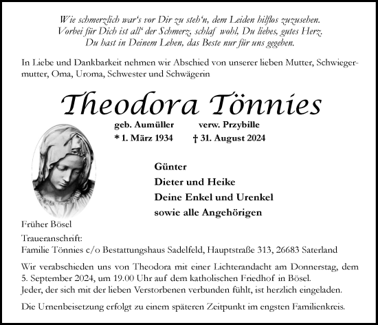 Anzeige von Theodora Tönnies von OM-Medien