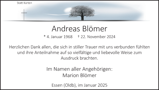 Anzeige von Andreas Blömer von OM-Medien